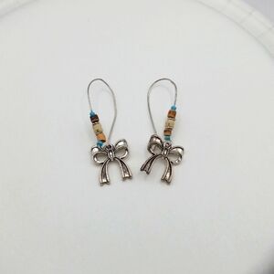 Silver Bow Earrings